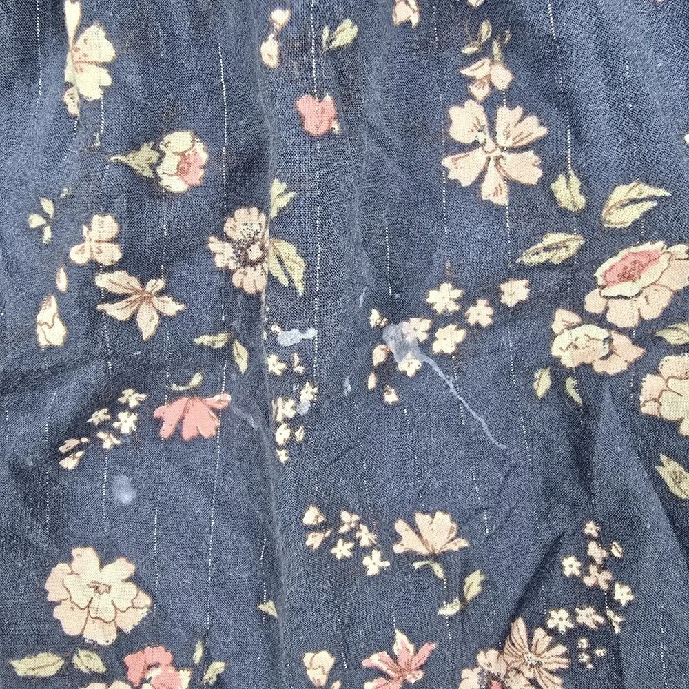 OshKosh B'gosh Girls Size 5 Navy Blue Floral Cold Shoulder Ruffle Top OSH11771